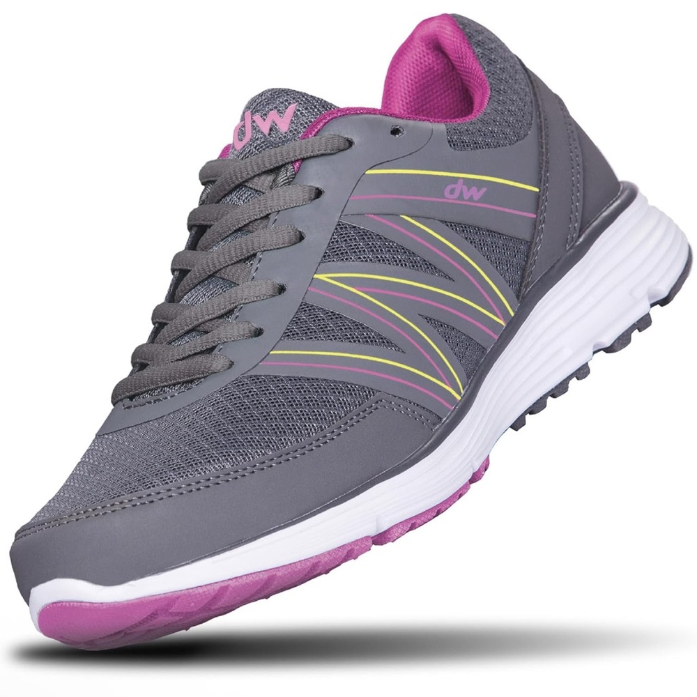 Diawin Women's Gray and Pink Athletic Shoes